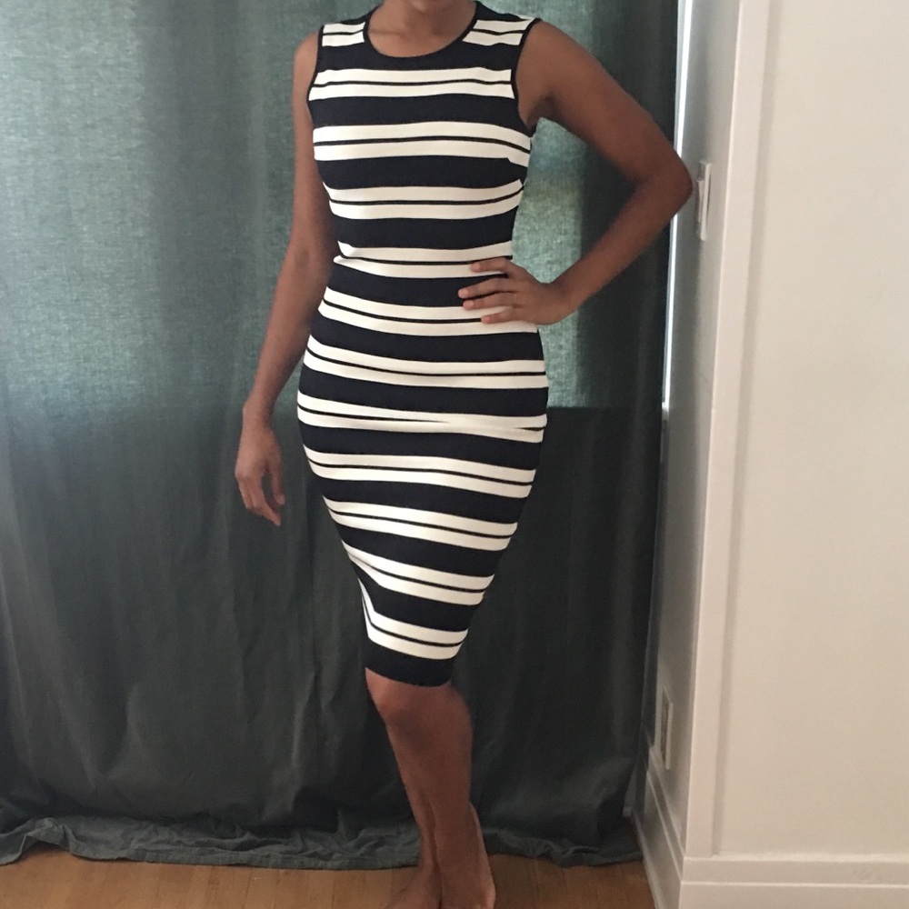 Beautiful Black and White St John Dress